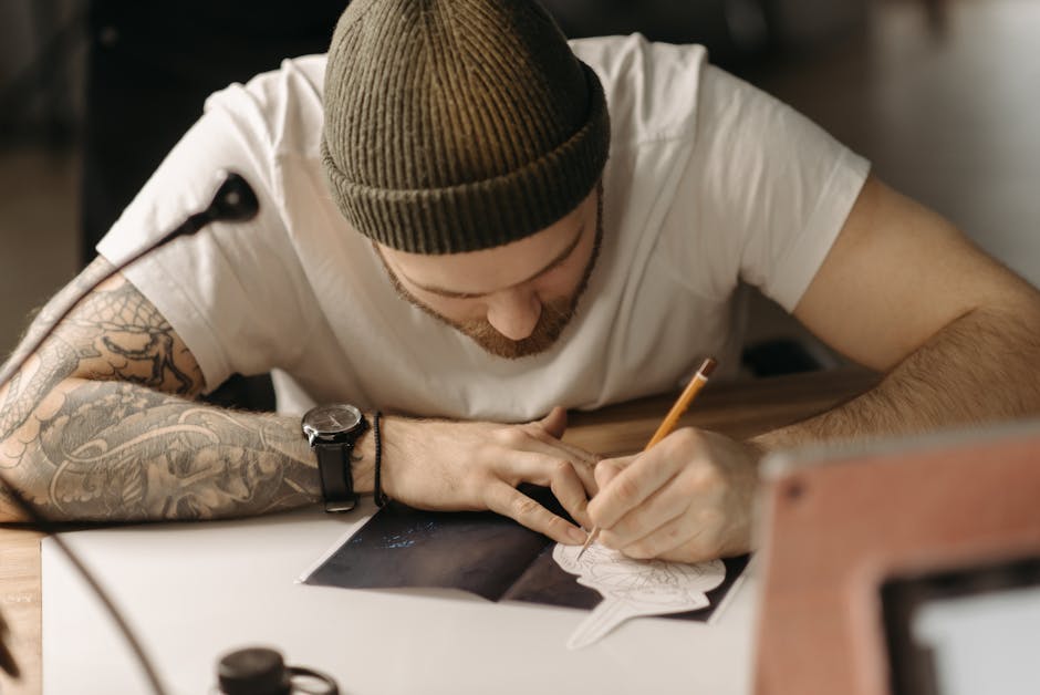 Artist painting colorful abstract artwork in bright, inspiring paint studio with natural lighting and creative atmosphere